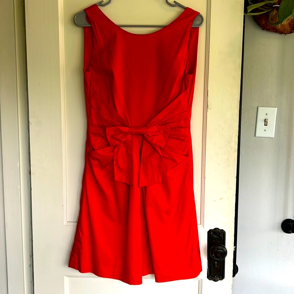 Kate Spade Jillian Bow Dress with Pockets - Red